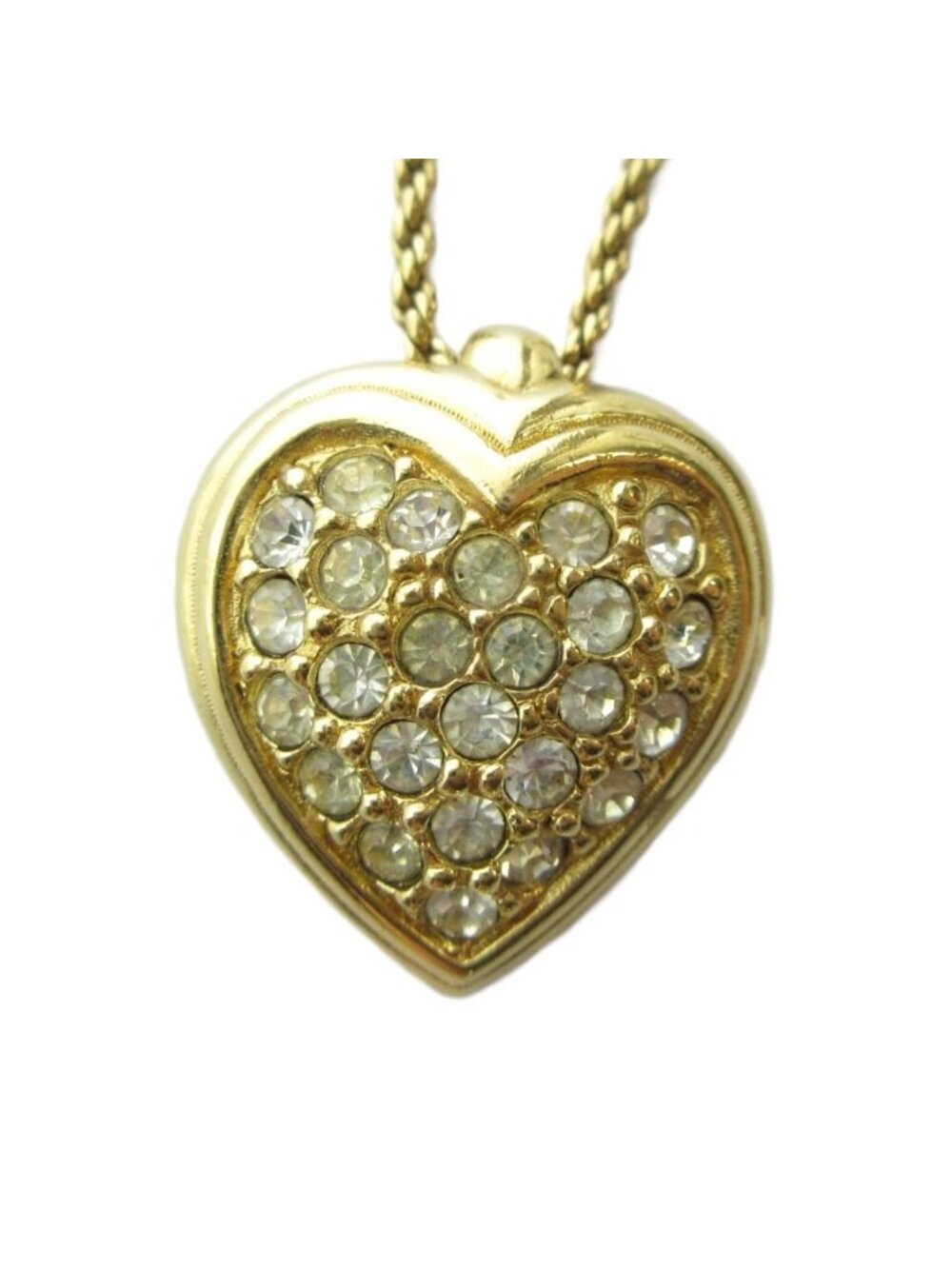 Dior Pendant Heart Rhinestone Gold